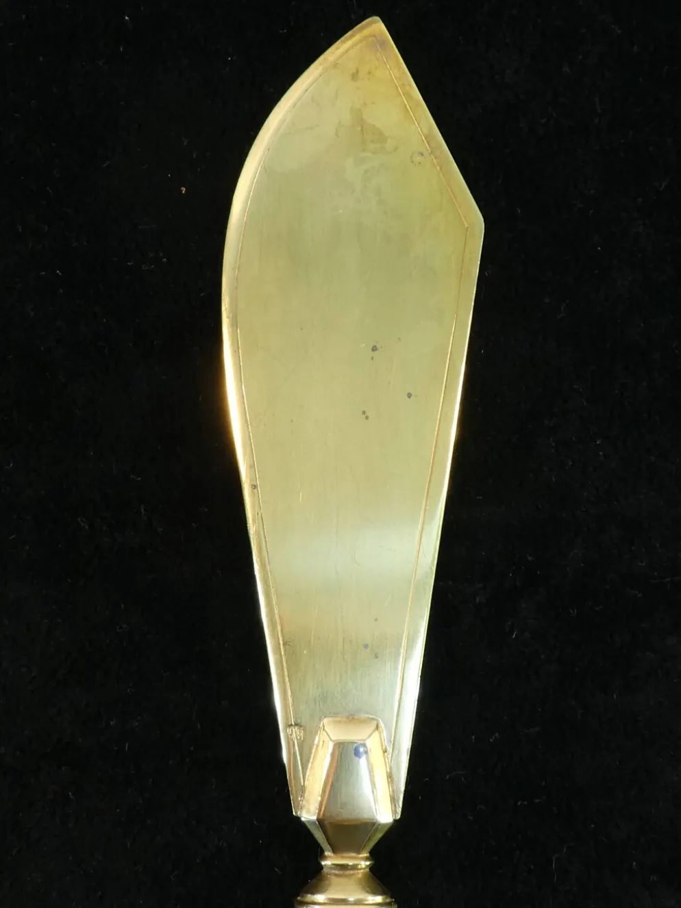 Couverts de service a gateaux en argent minerve fourré art deco