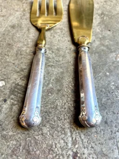 Couverts de service en argent et vermeil