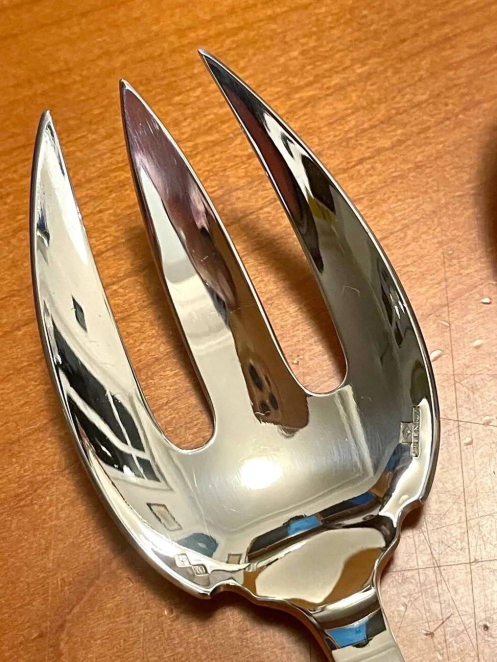 Couverts de service à salade modèle Diamant Christofle Alfenide