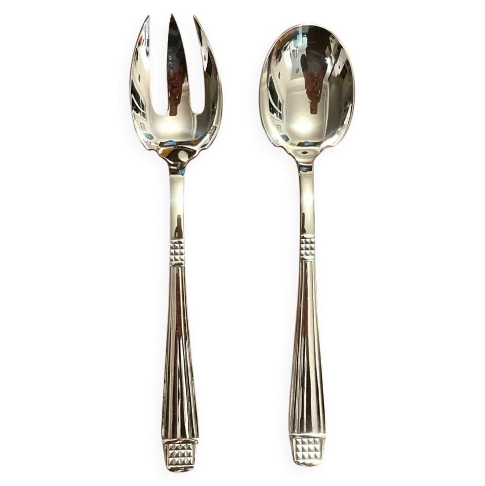 Couverts de service à salade modèle Diamant Christofle Alfenide