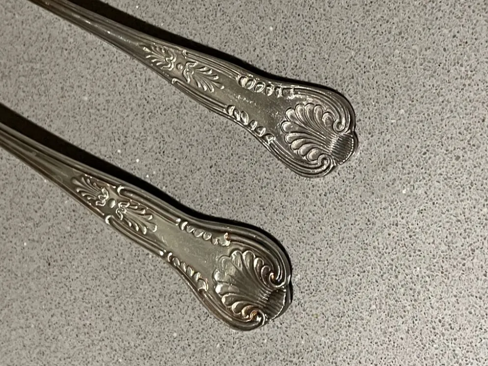Couverts de table (couteau et fourchette) en métal argenté, ensemble de 37 pièces, Angleterre, vintage Art Déco