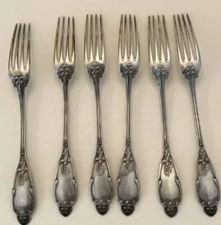 12 couverts en argent Alphonse Debain avec son écrin