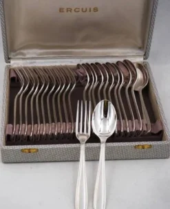 24 couverts à entremets, dessert Art Déco Ercuis