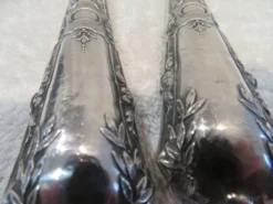 Couvert à servir la glace argent 950 et métal doré st LXVI et art nouveau