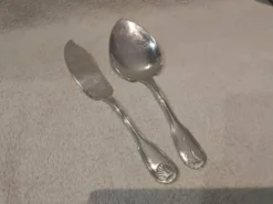 Couvert à servir la glace 2p métal argenté orfèvre Christofle vendome