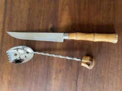 Couverts manches bambou vintage