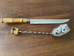 Couverts manches bambou vintage