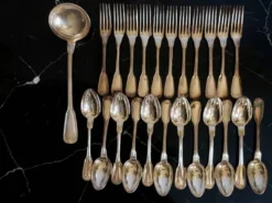 25 couverts métal argenté 