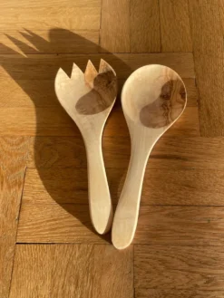 Couverts à salade en bois d’Olivier