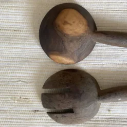 Couverts à salade en bois et corne