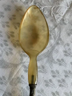Couverts à salade en corne et métal années 1920