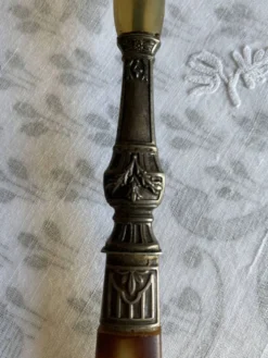 Couverts à salade en corne et métal années 1920