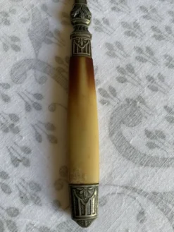 Couverts à salade en corne et métal années 1920