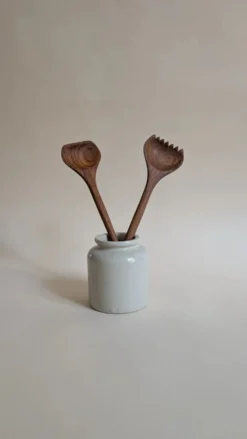 Couverts à salade en teck