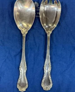 Couverts à Salade Mappin and Webb en métal argenté modèle Russell