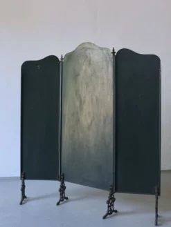 Écran de cheminée Art Nouveau peint à la main | Années 1920
