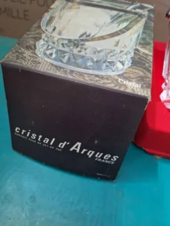 Cristal d'Arques Vallandry Seau à glaçons neuf dans son emballage 1980