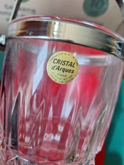 Cristal d'Arques Vallandry Seau à glaçons neuf dans son emballage 1980