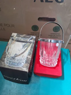 Cristal d'Arques Vallandry Seau à glaçons neuf dans son emballage 1980