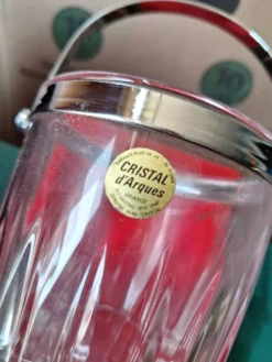 Cristal d'Arques Vallandry Seau à glaçons neuf dans son emballage 1980