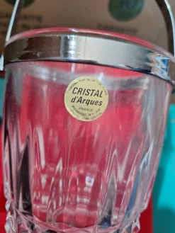 Cristal d'Arques Vallandry Seau à glaçons neuf dans son emballage 1980