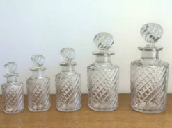 Cristal de Baccarat - important nécessaire de toilette Bambou Tors