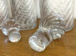Cristal de Baccarat - important nécessaire de toilette Bambou Tors
