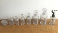Cristal de Baccarat - important nécessaire de toilette Bambou Tors