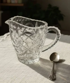 Crémier en cristal taillé artisanal - Charme vintage