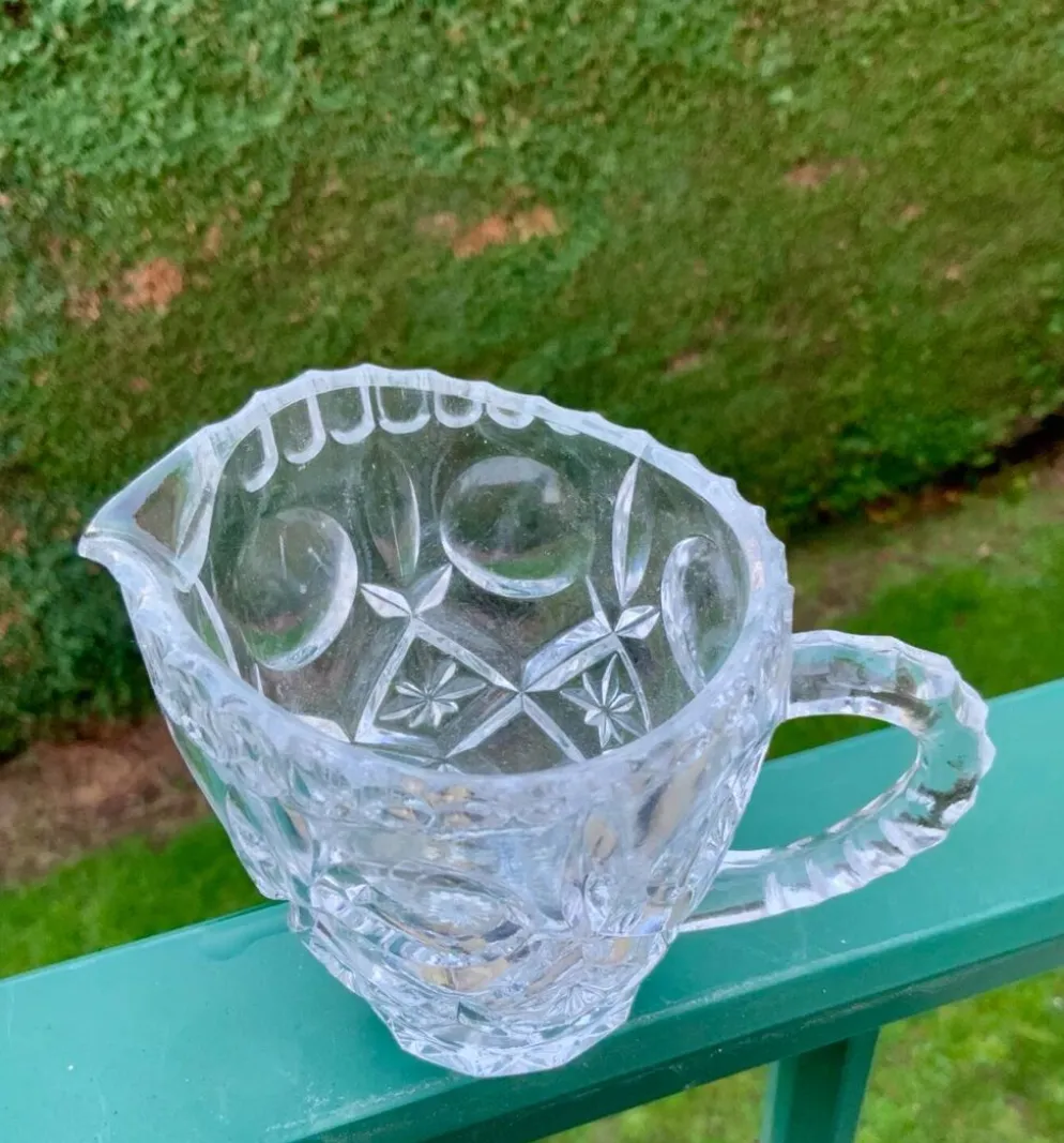 Crémier en cristal taillé artisanal - Charme vintage