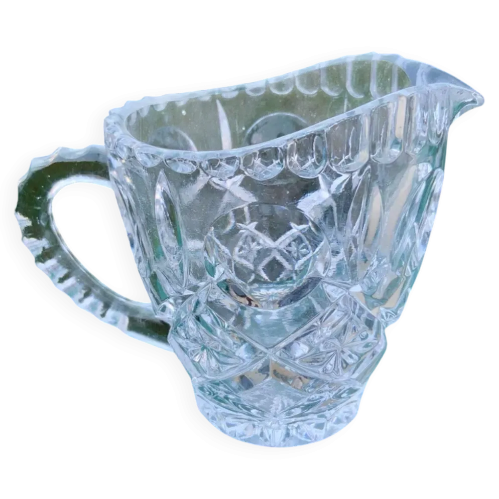 Crémier en cristal taillé artisanal - Charme vintage