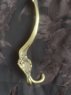 Crochet, patère double en bronze