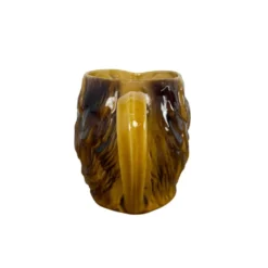 Cruchon à crème en forme de tête de lion Sarreguemines antique vers 1900