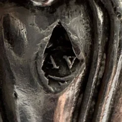 Cuillère de service en argent en forme de coquille