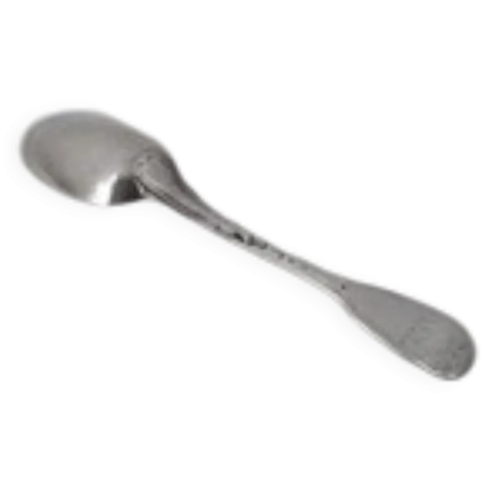 Cuillère à entremets, argent massif XVIII, 18 cm, Paris modèle au Filet.