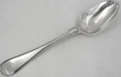 Cuillère à ragout, de service, argent massif XVIII, modèle Filet droit.