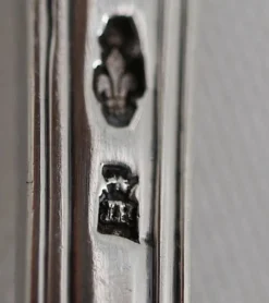 Cuillère à ragout, de service, argent massif XVIII, modèle Filet droit.