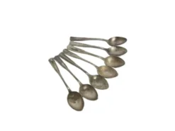 Cuillères en laiton Art Déco, années 1950, ensemble de 6