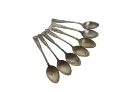 Cuillères en laiton Art Déco, années 1950, ensemble de 6