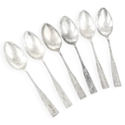 Cuillères en laiton Art Déco, années 1950, ensemble de 6