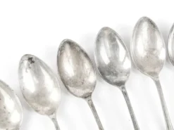 Cuillères en laiton Art Déco, années 1950, ensemble de 6