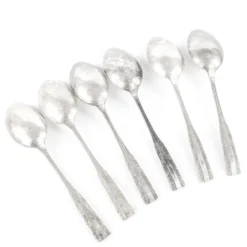 Cuillères en laiton Art Déco, années 1950, ensemble de 6