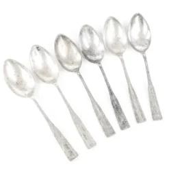Cuillères en laiton Art Déco, années 1950, ensemble de 6