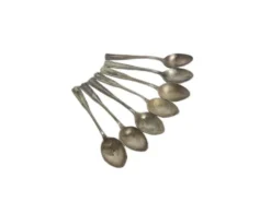 Cuillères en laiton Art Déco, années 1950, ensemble de 6