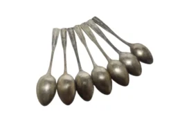 Cuillères en laiton Art Déco, années 1950, ensemble de 6