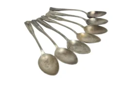 Cuillères en laiton Art Déco, années 1950, ensemble de 6