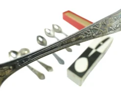 Cuillères en laiton Art Déco de Hefra, années 1960, ensemble de 6