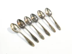 Cuillères en laiton Art Déco de WSW, années 1950, ensemble de 6