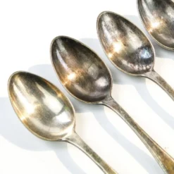 Cuillères en laiton Art Déco de WSW, années 1950, ensemble de 6