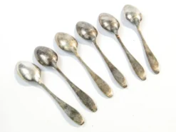 Cuillères en laiton Art Déco de WSW, années 1950, ensemble de 6